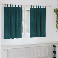Zasłony zaciemniające 2 pcs Ciemna zieleń 140 x 140 cm Aksamit