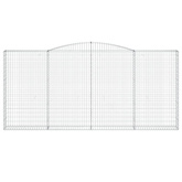 Kosze gabionowe, 4 szt, 400x30x180/200 cm, galwanizowane żelazo