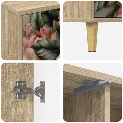 Szafka pod telewizor BORNE 102 x 33 x 50 cm Sonoma