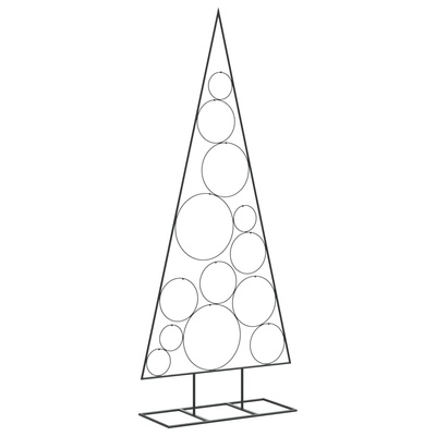 Metalowa choinka świąteczna, do dekoracji, czarna, 150 cm