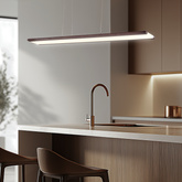 Lampa wisząca LED podłużna Coconut - minimalistyczna lampa do jadalni 4000K