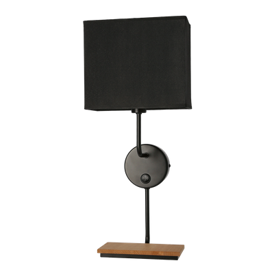 Keto kinkiet czarny 1x40w e14 Abażur z włącznikiem