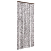 Zasłona przeciwko owadom, brąz i beż, 100x220 cm, szenil