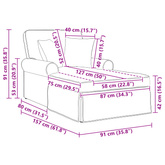 Chaise Lounge z Fartuszkiem 3 szt. Ciemnoszary 91 x 157 x 91 cm