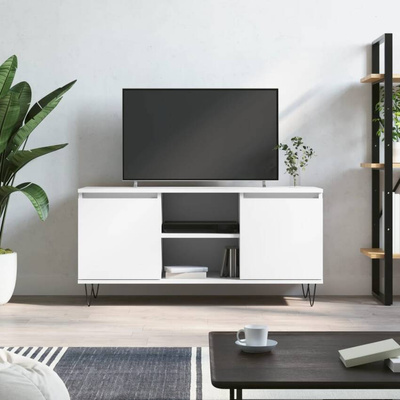 vidaXL Szafka pod TV, biała, 104x35x50 cm, materiał drewnopochodny