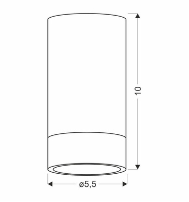 Lampa sufitowa tuba Conti czarna drewniana natynkowa GU10