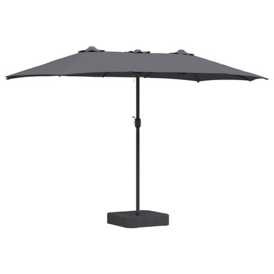 Parasolka ogrodowa Antracyt 385 x 209 x 244 cm Poliester