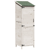 Shed ogrodowy Biały 59,5 x 56 x 176,5 cm Drewno Świerkowe