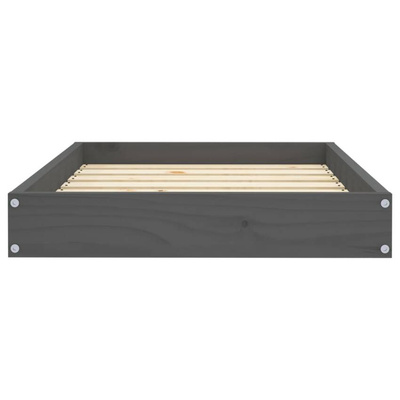 vidaXL Legowisko dla psa, szare, 71,5x54x9 cm, lite drewno sosnowe
