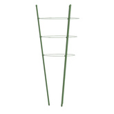 Podpórki dla roślin, z 3 obręczami, 5 szt, zielone, 45 cm, stal