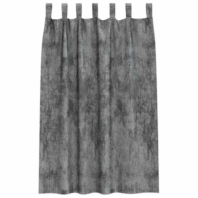 Zasłony z weluru z zasłonami 2 pcs Szary 175 x 140 cm Aksamit