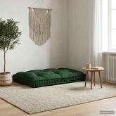 Poduszka do sofy paletowej zielony 120 x 80 x 12 cm tkanina