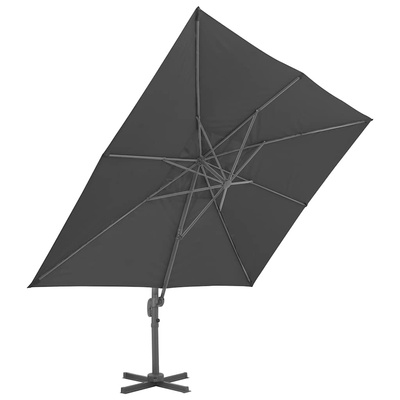 Parasol ogrodowy Cantilever z aluminiowym drążkiem 400x300 cm, antracytowy