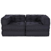 Modularna jednostka sofy 2 pcs antracytowy 140 x 70 x 56 cm