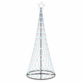 Choinka świąteczna LED z podstawą Chłodna biel 250 cm Metal