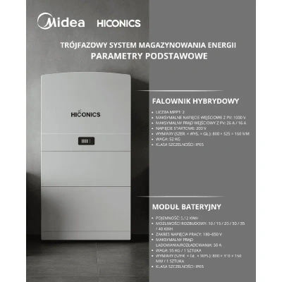 Hiconics HiEnergy HEC2-BHP100r2-EU (10,2 kWh) system magazynowania energii