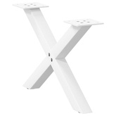 Nogi do stolika kawowego w kształcie litery X 2 szt. Białe 60x(30-31) cm Stal