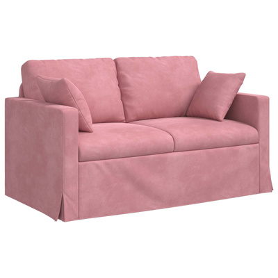 Sofa Różowy 138 x 78 x 80 cm Aksamit