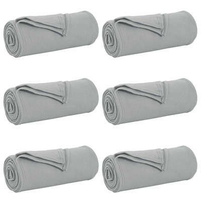 Koce narzutowe 6 pcs Szary 170 x 130 cm Polar
