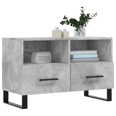 vidaXL Szafka pod TV, szarość betonu, 80x36x50 cm