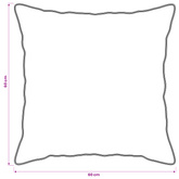 Poduszka 2 pcs Beżowy 60 x 60 cm Włókno Kapok