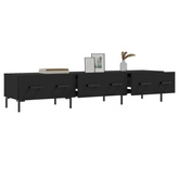 vidaXL Szafka pod TV, czarna, 150x36x30 cm, materiał drewnopochodny