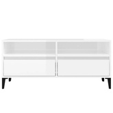 vidaXL Szafka pod TV, wysoki połysk, biała, 100x34,5x44,5 cm model standard