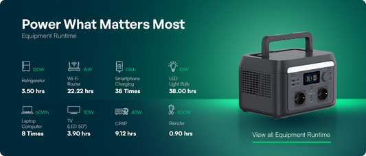 Przenośny bank energii LiFePO4 VT-603 o mocy 600W (dedykowana APP); pojemność 512Wh (25.6V, 20Ah)