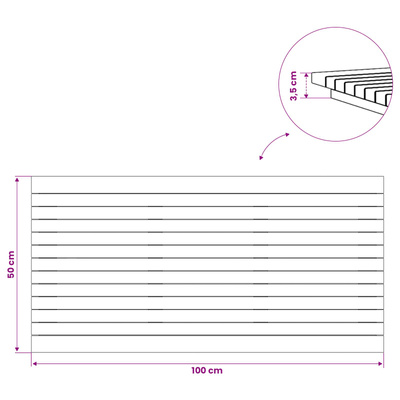 Blat stołu 100 x 50 x 3,5 cm Prostokątny Lite drewno teakowe
