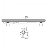 Naświetlacz liniowy Wall washer LED 24V - IP65 - Ciepła barwa - 48W