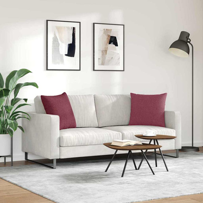 Poduszki na sofę 2 pcs Czerwone wino 50 x 50 cm tkanina