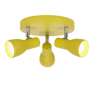 Lampa sufitowa Picardo plafon metalowy żółty regulowany 3-punktowy E14