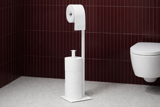 Biały stojak na papier toaletowy KS-57 PAPER STAND z serii KAJA HOME