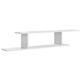 vidaXL Wisząca szafka pod TV, biel z połyskiem, 125x18x23 cm