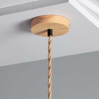 Lampa wiszaca Boho z Bambusa ?60cm Abruzzo Espresso E27