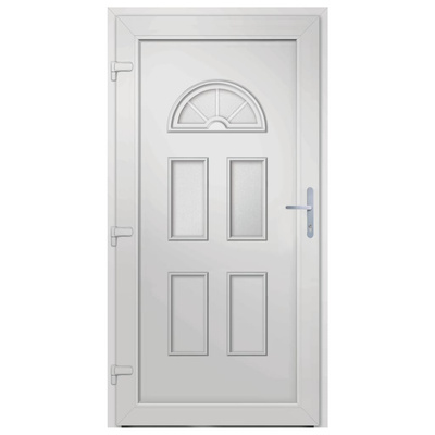 vidaXL Drzwi zewnętrzne, białe, 88x208 cm, PVC