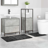 Zestaw mat łazienkowych antypoślizgowych 2 pcs Ciemnoszary PP