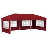 Namiot imprezowy rozkładany 575 x 289 x 245 cm bordowy