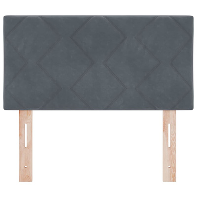 Zagłówek Ciemnoszary 80 cm Aksamit
