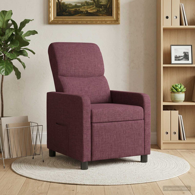 Fotel recliner Fioletowy Poliester
