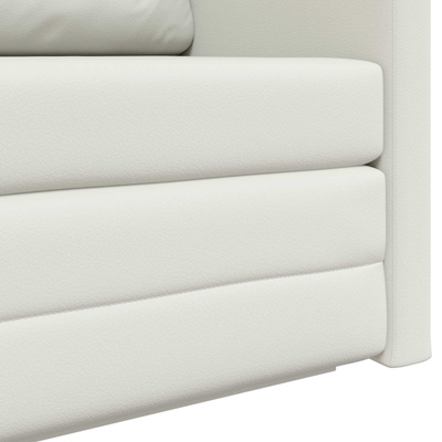 Sofa Bed Biały 124 x 71 x 78 cm Sztuczna skóra