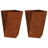 Donica 2 pcs Rdzawy 50 x 50 x 75 cm