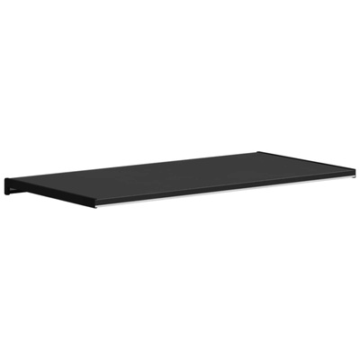 Parapet okienny Czarny z rysunkiem drewna 80 x 40 x 4,5 cm PVC