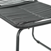 5-częściowy zestaw mebli ogrodowych, rattan PVC, czarny
