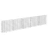 vidaXL Podwyższona donica gabionowa, galwanizowana stal, 450x30x90 cm