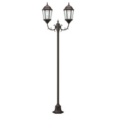 Lampa ogrodowa kolor bronzu 68 x 20 x 235 cm Aluminium i szkło