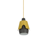 Lampa wisząca żółta/szara E27 Falun Ledea 50101149