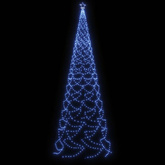 vidaXL Choinka z metalowym słupkiem, 1400 niebieskich diod LED, 5 m