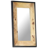 vidaXL Lustro, 80 x 50 cm, lite drewno mango