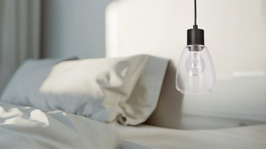 MOLDO lampa wisząca czarny 1x40W E27 klosz bezbarwny  31-35066